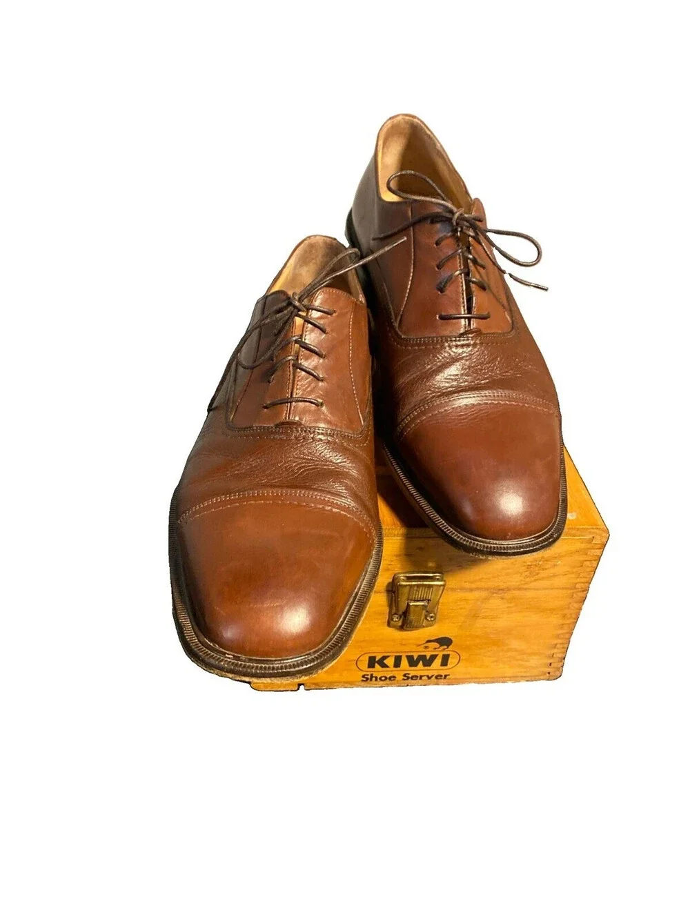 Florsheim Imperial Mens Oxfords 90063 9.5 D Leather Made In Italy